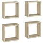 Voir la diapositive 2 : VIDAXL Etageres cube murales 4 pcs Chene sonoma 30x15x30 cm