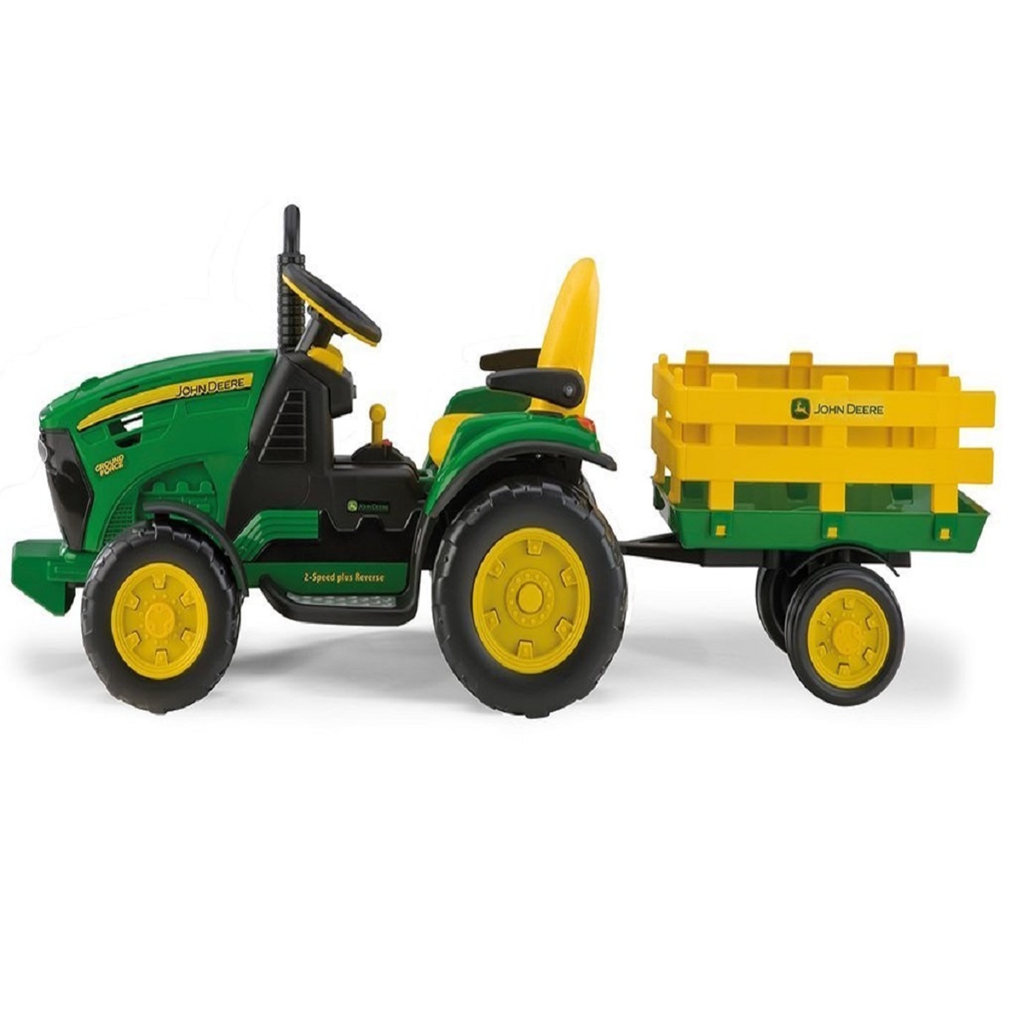 Voir la diapositive 2 : PEG PEREGO Tracteur Ground Force John Deere + remorque 