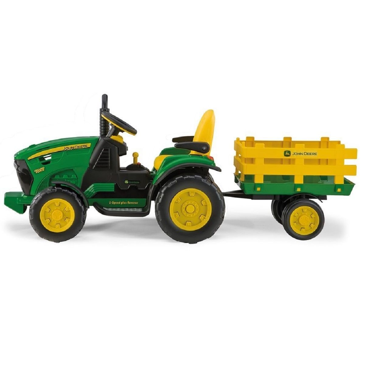 PEG PEREGO Tracteur Ground Force John Deere + remorque 