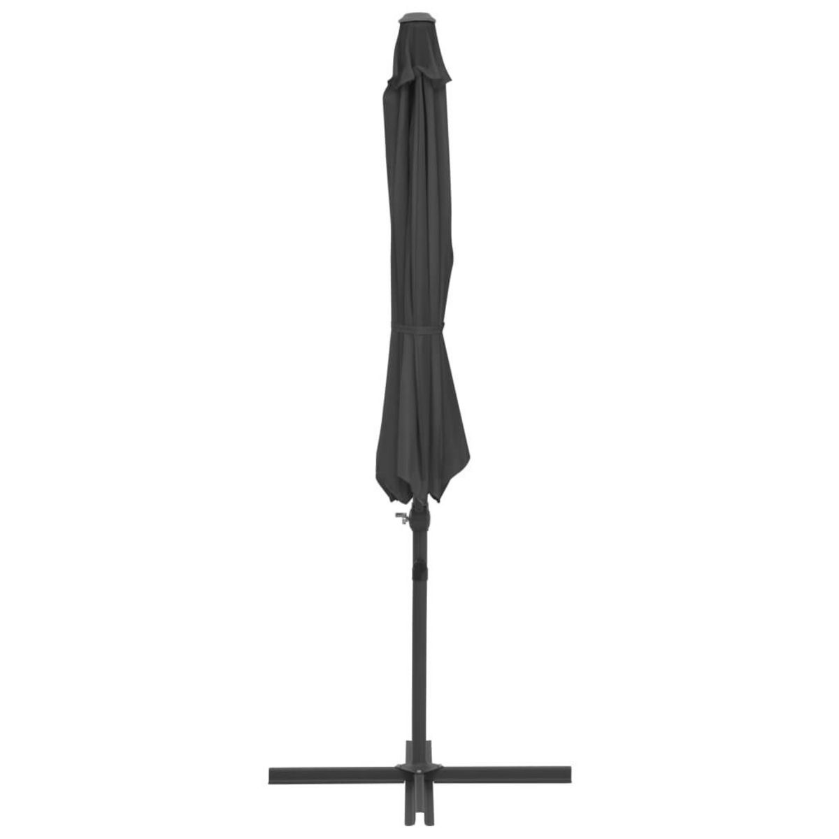 VIDAXL Parasol de jardin en porte-a-faux avec mat en acier anthracite