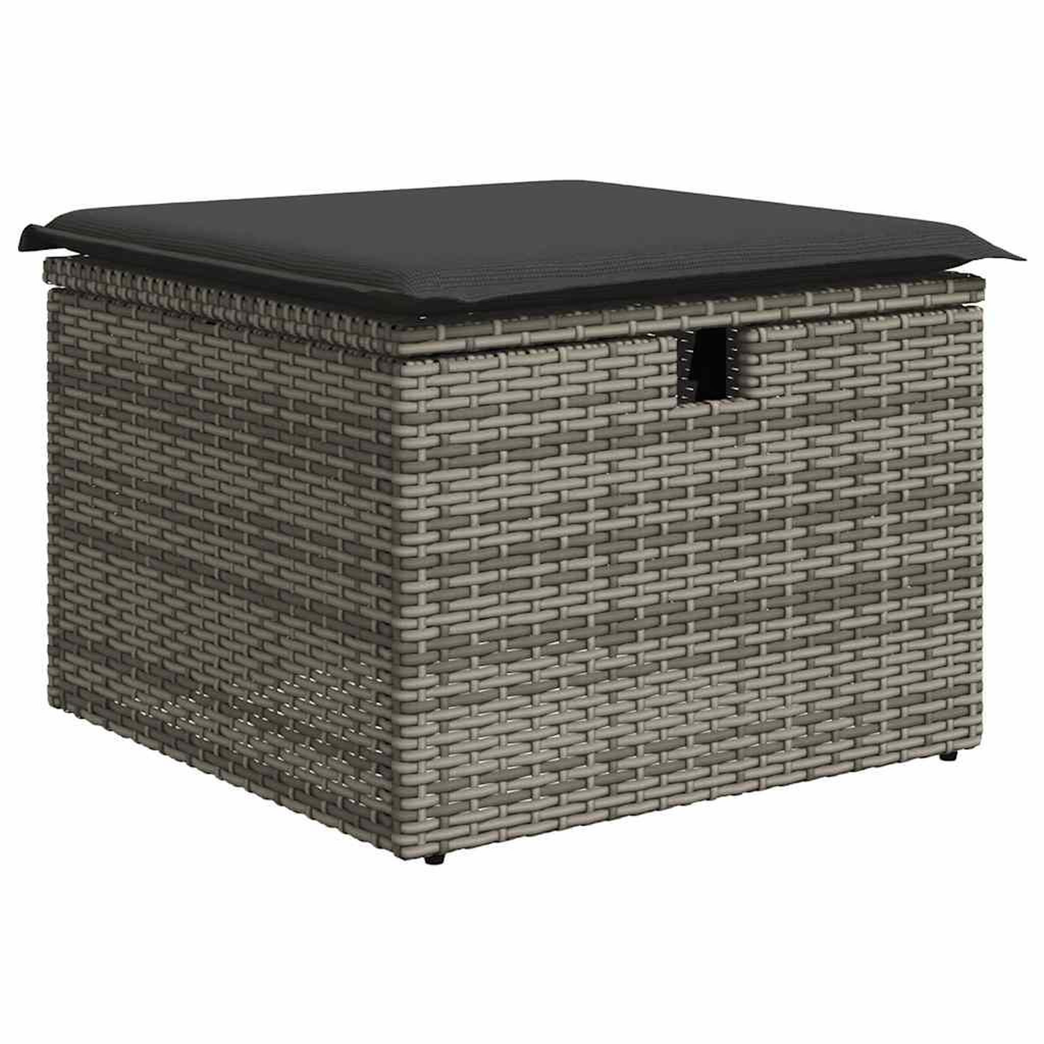 Voir la diapositive 5 : VIDAXL Salon de jardin 6 pcs avec coussins gris resine tressee