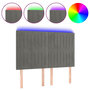Voir la diapositive 2 : VIDAXL Tete de lit a LED Gris clair 144x5x118/128 cm Velours
