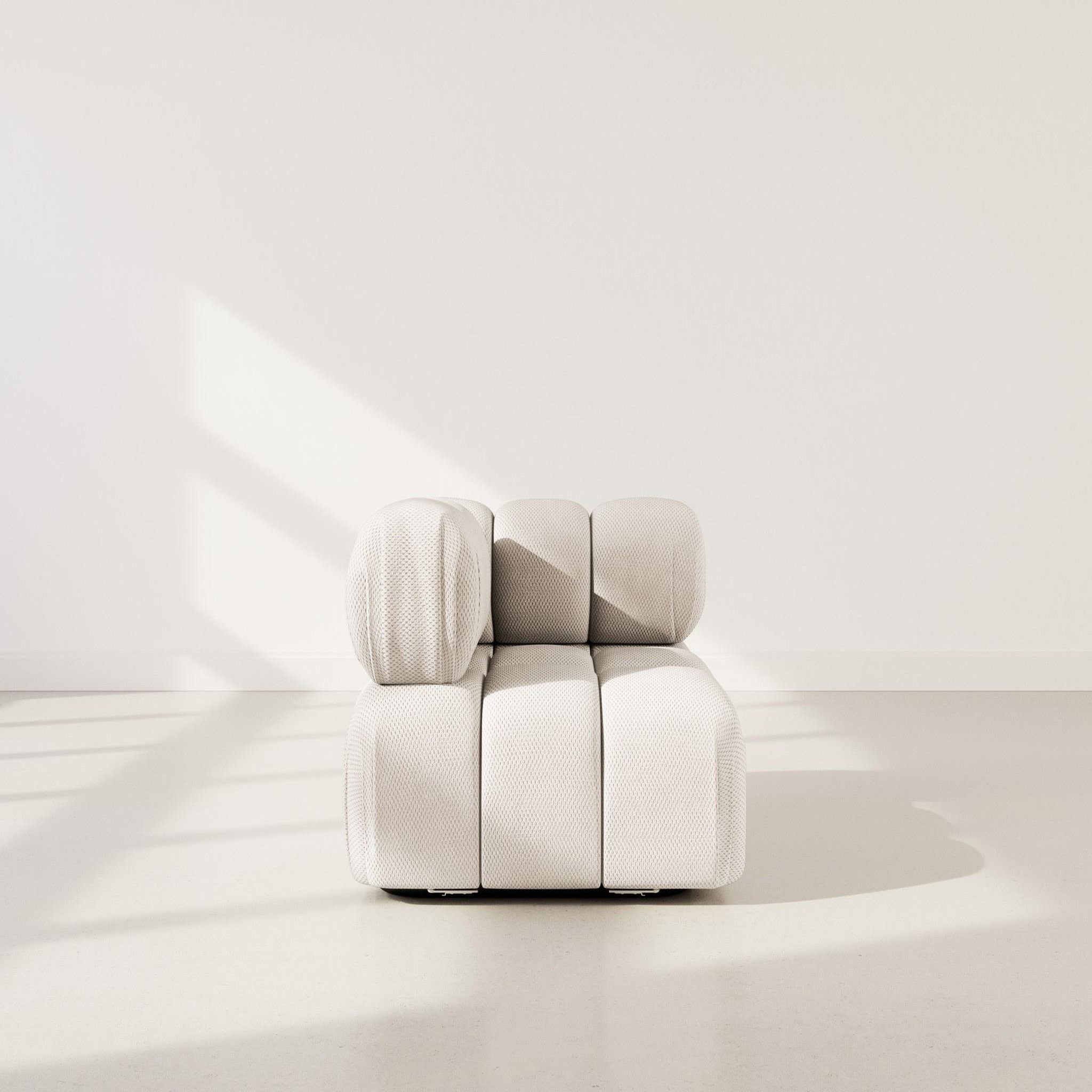 Voir la diapositive 2 : LISA DESIGN Ruby - module d'assise d'angle gauche en velours texturé