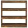 Voir la diapositive 3 : VIDAXL Bibliotheque/Separateur de piece chene fume 100x30x103 cm