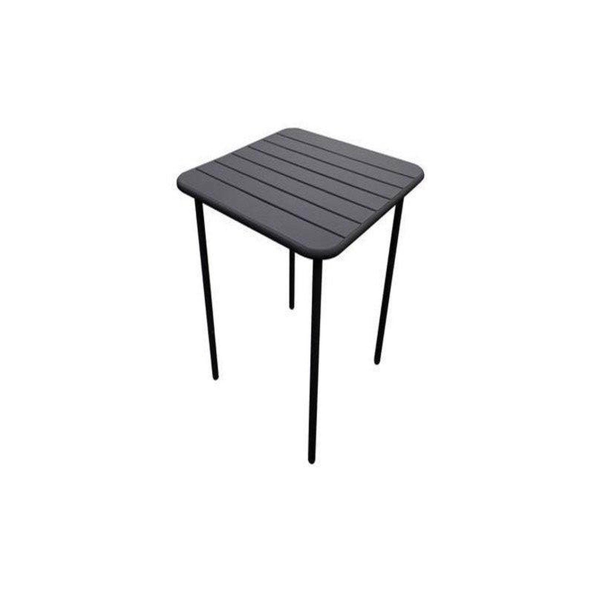 CENTRALE BRICO Table De Repas Café Carrée Anthracite 2 Personnes