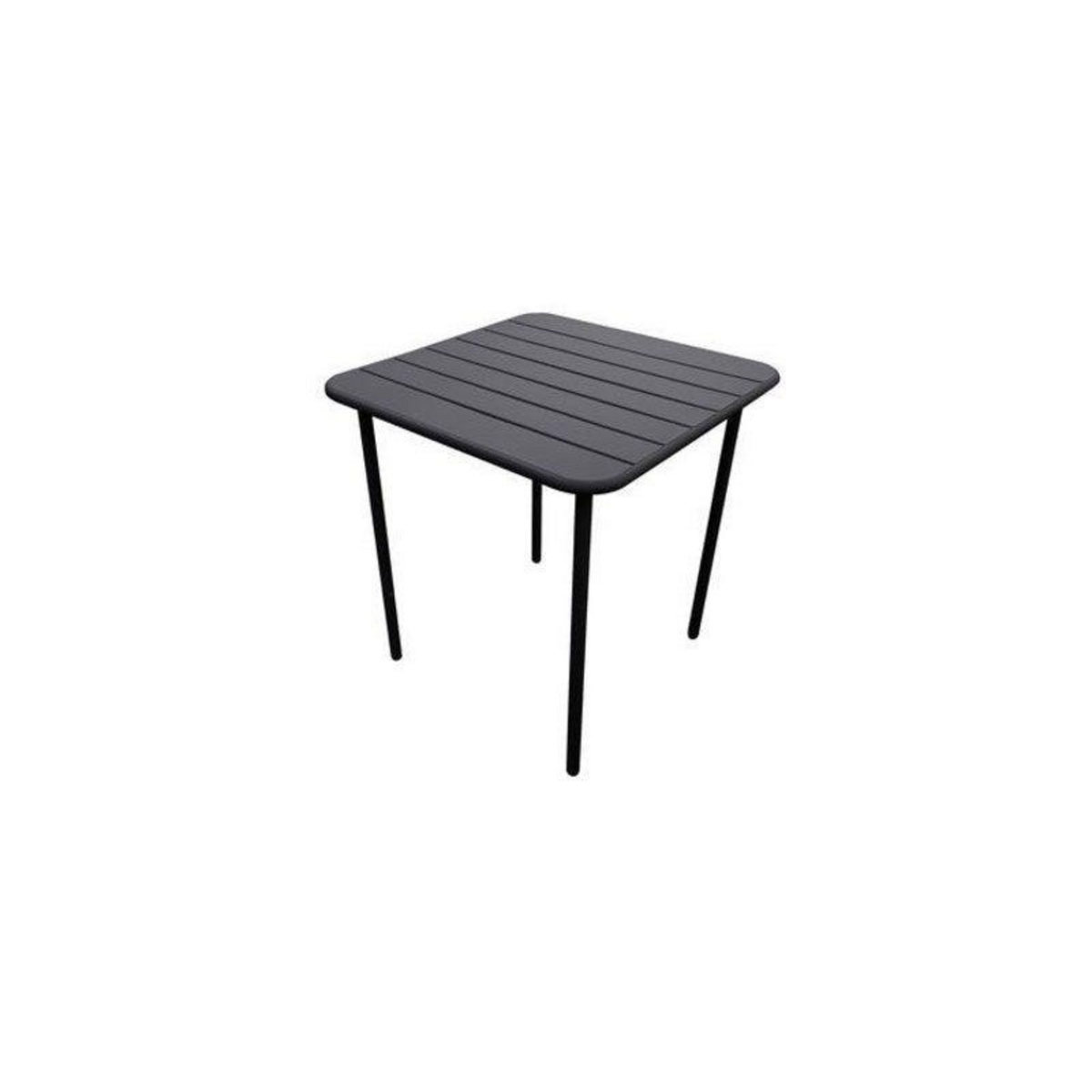 CENTRALE BRICO Table De Repas Café Carrée Anthracite 2 Personnes