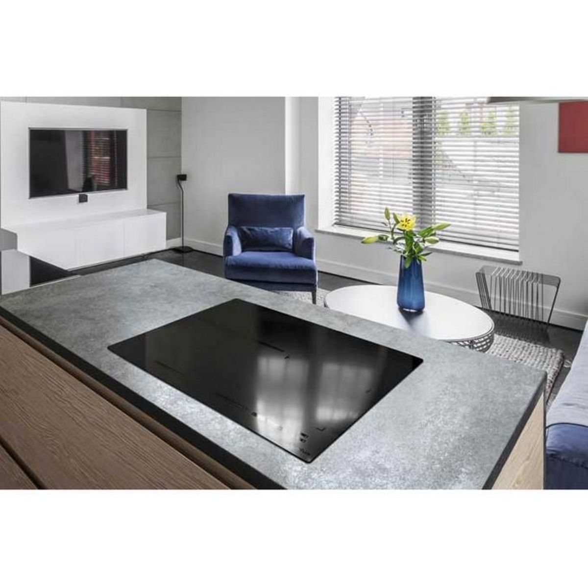 Airlux Table de cuisson induction 60cm 3 feux 7400w noir - atif63bkm