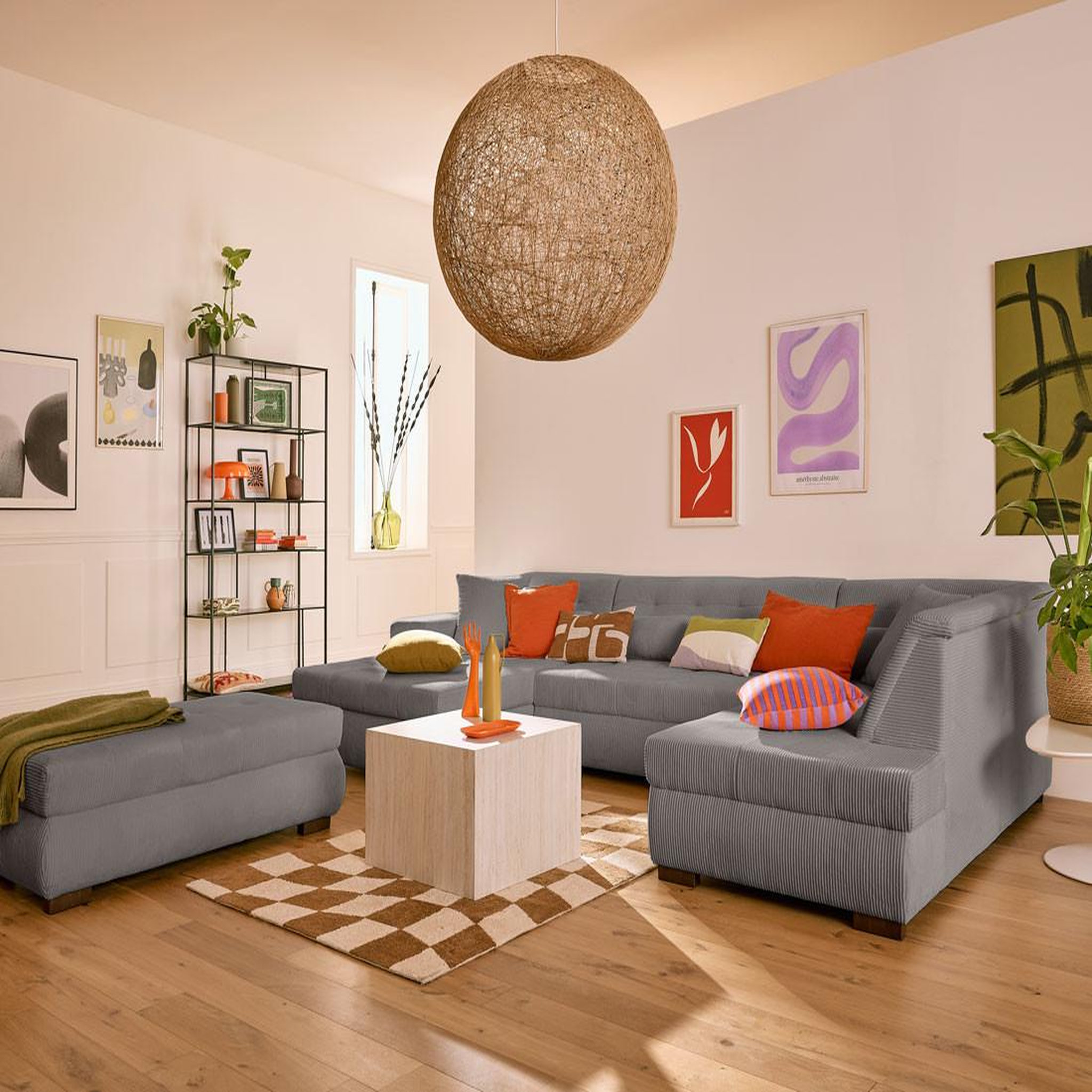 Voir la diapositive 4 : LISA DESIGN Vermont - pouf d'appoint - en velours côtelé