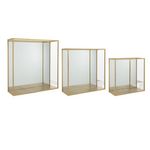 Paris Prix Lot de 3 Étagères Murales Déco  Miroir  60cm Or