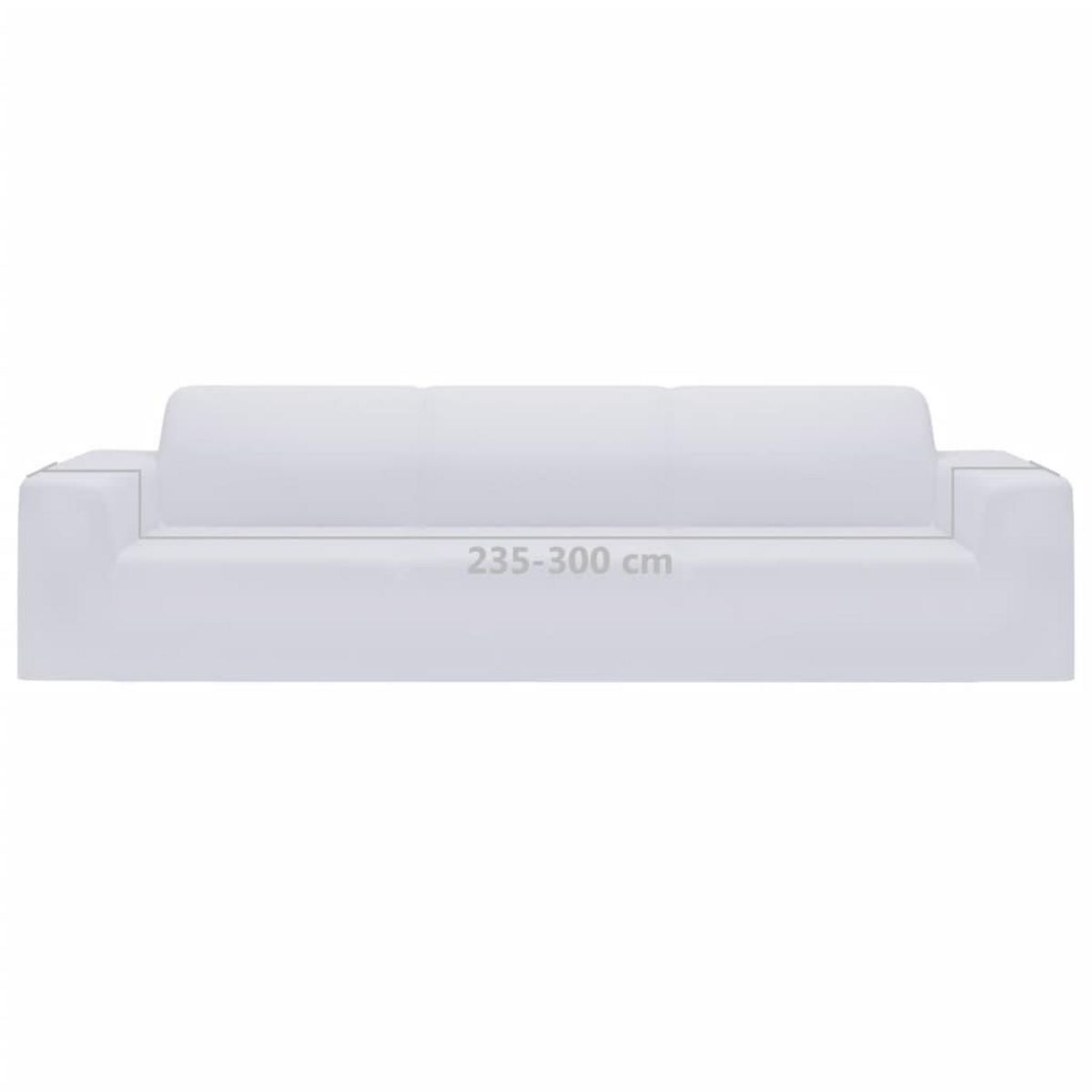 VIDAXL Housse extensible de canape 4 places Blanc Jersey de polyester