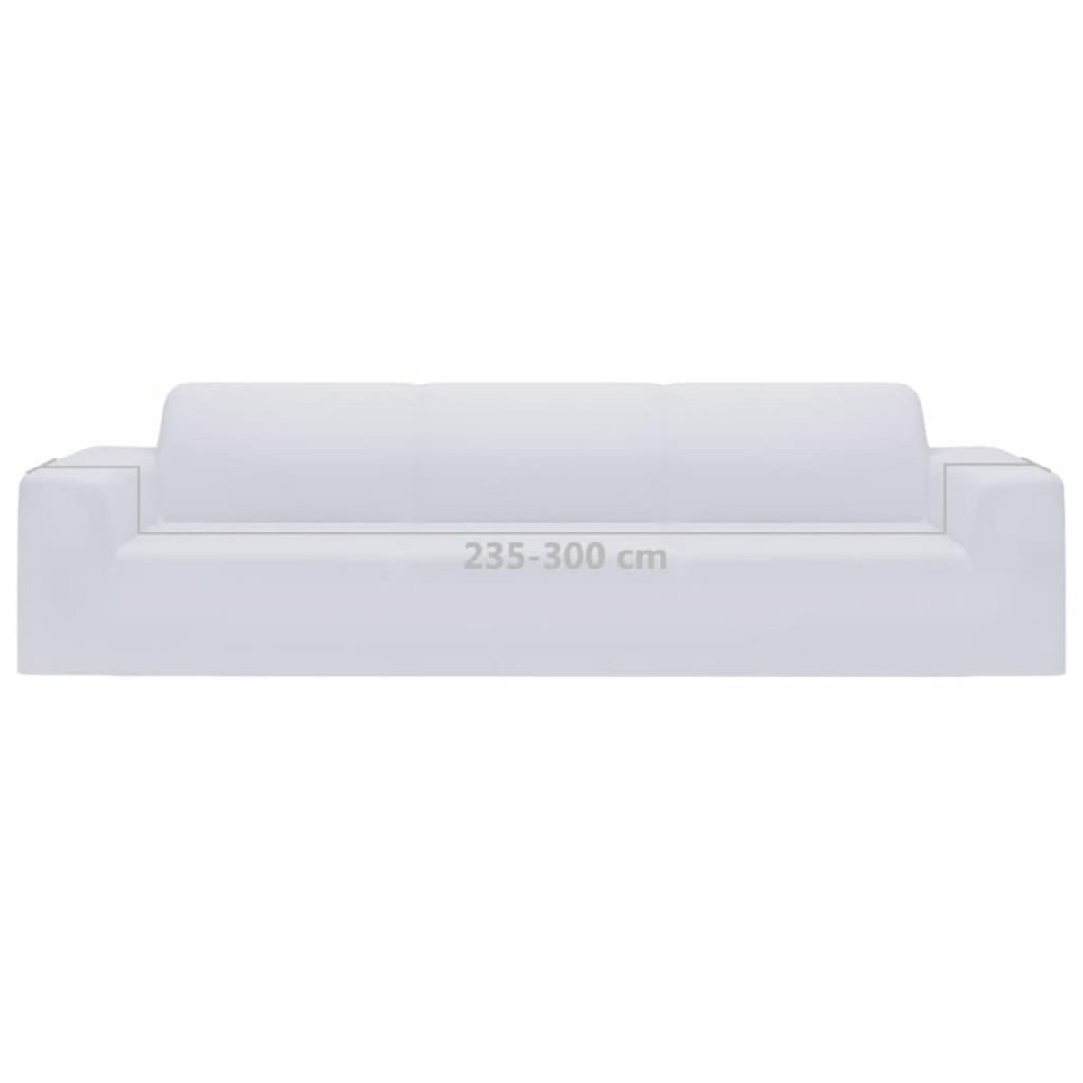 VIDAXL Housse extensible de canape 4 places Blanc Jersey de polyester