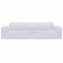 Voir la diapositive 6 : VIDAXL Housse extensible de canape 4 places Blanc Jersey de polyester