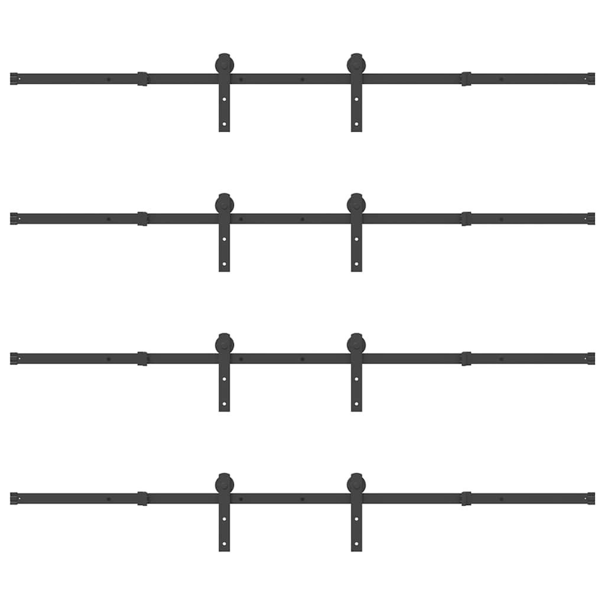 Voir la diapositive 5 : VIDAXL Kit de quincaillerie de porte coulissante 427 cm acier noir