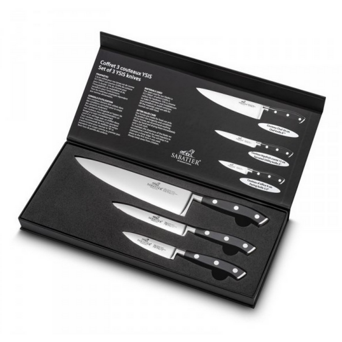 Lion Sabatier Coffret de 3 couteaux de cuisine - 910280