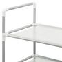 Voir la diapositive 5 : VIDAXL Etagere a chaussures 8 etageres Metal et tissu intisse Argente