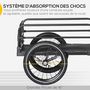 Voir la diapositive 4 : HOMCOM Remorque vélo remorque de transport pour vélo pliable 125L x 64l x 53,5H cm barre d'attelage universelle acier noir