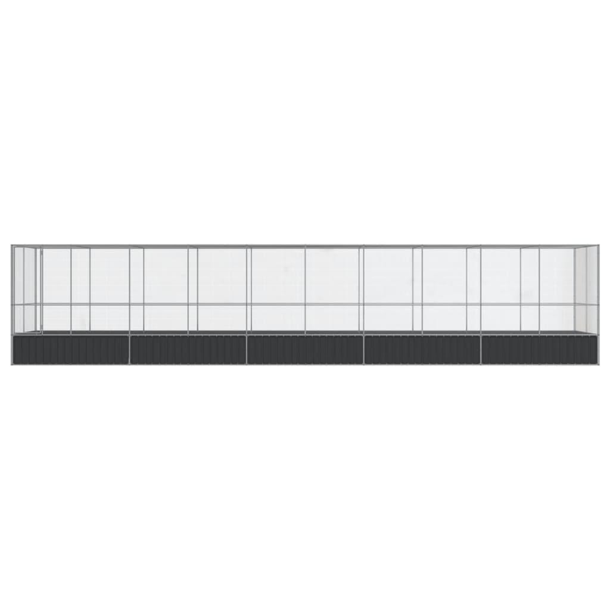 Voir la diapositive 3 : VIDAXL Voliere avec extension argente 1039x207x212 cm acier