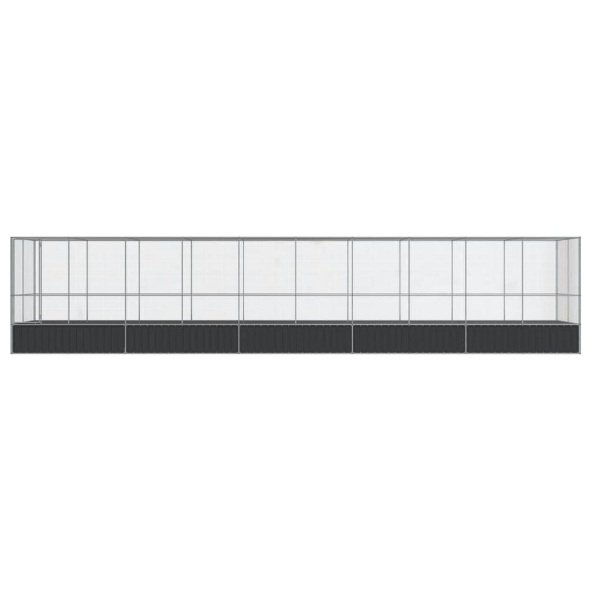 VIDAXL Voliere avec extension argente 1039x207x212 cm acier