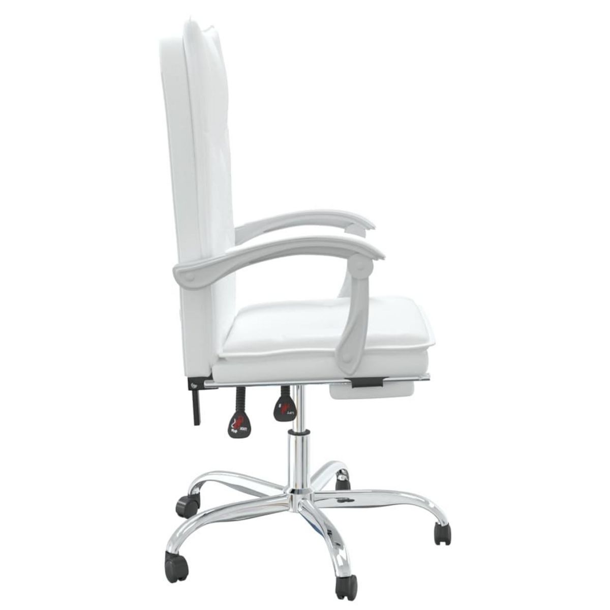 VIDAXL Fauteuil inclinable de bureau Blanc Similicuir