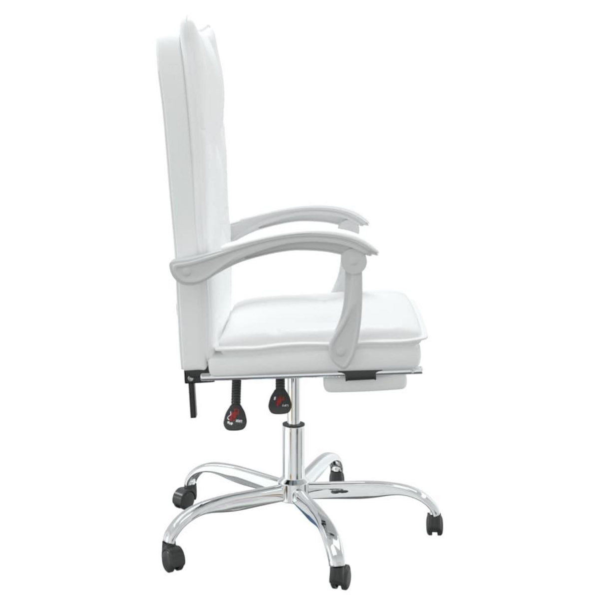 VIDAXL Fauteuil inclinable de bureau Blanc Similicuir