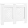 Voir la diapositive 1 : HOMCOM Cache-radiateur motif nid d'abeille - dim. 112L x 19l x 81H cm - MDF blanc
