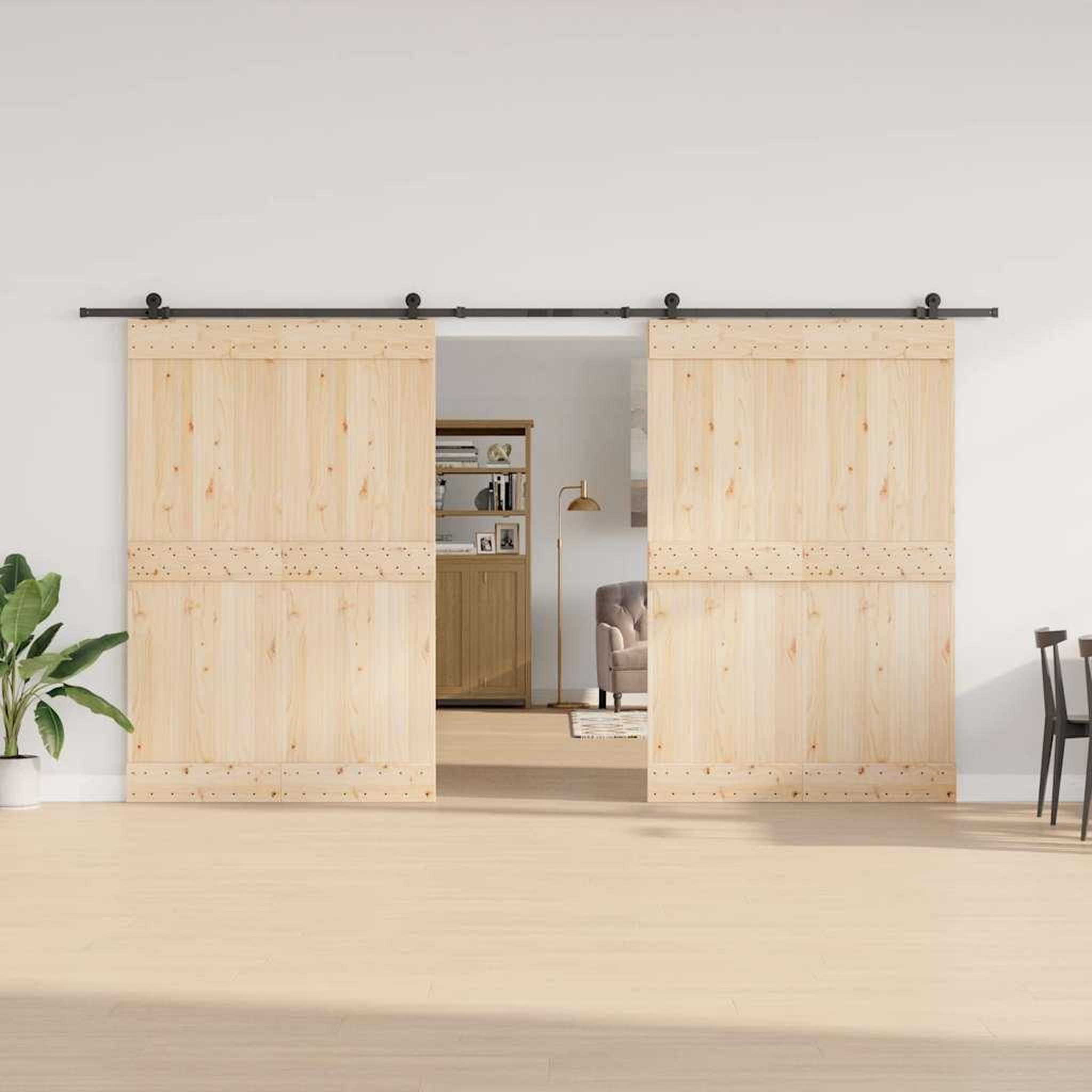 Voir la diapositive 3 : VIDAXL Kit de quincaillerie de porte coulissante 400 cm acier noir