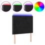 Voir la diapositive 2 : VIDAXL Tete de lit a LED Noir 90x5x118/128 cm Velours
