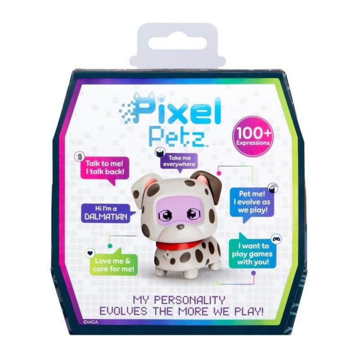 L.O.L. SURPRISE! Pixel Petz - Animal virtuel et interactif - Dalmatian - Jeux et activités - Plus de 100 réactions - Des 4ans