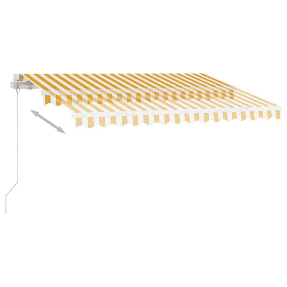 VIDAXL Auvent manuel retractable sur pied 300x250 cm Jaune/Blanc
