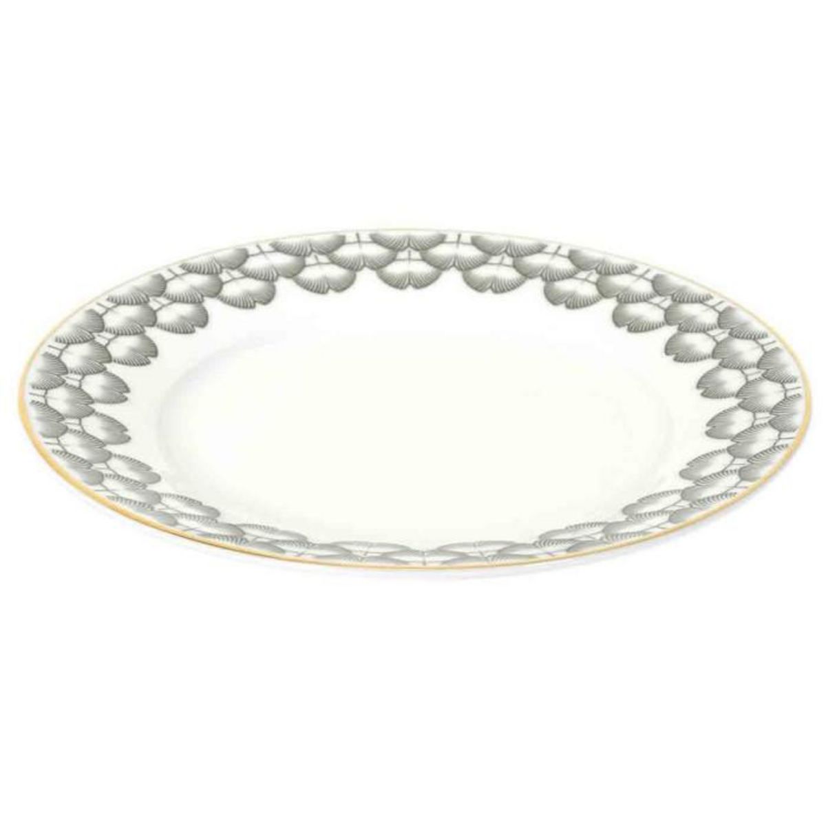 Paris Prix Lot de 6 Assiettes à Dessert  Ginkolo  19cm Blanc