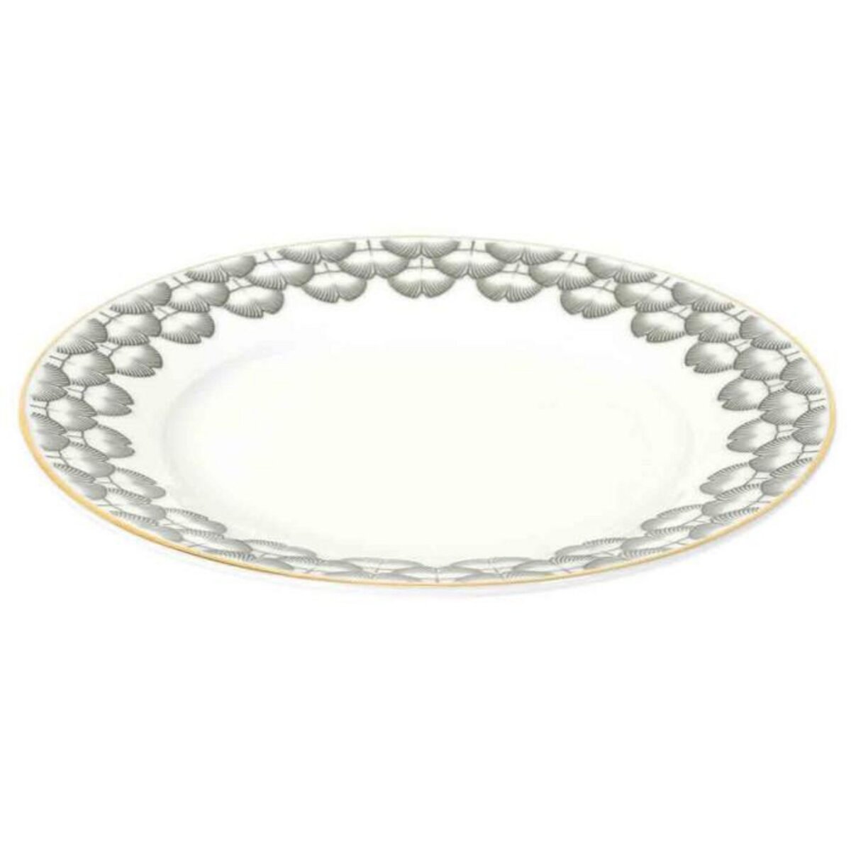 Paris Prix Lot de 6 Assiettes à Dessert  Ginkolo  19cm Blanc