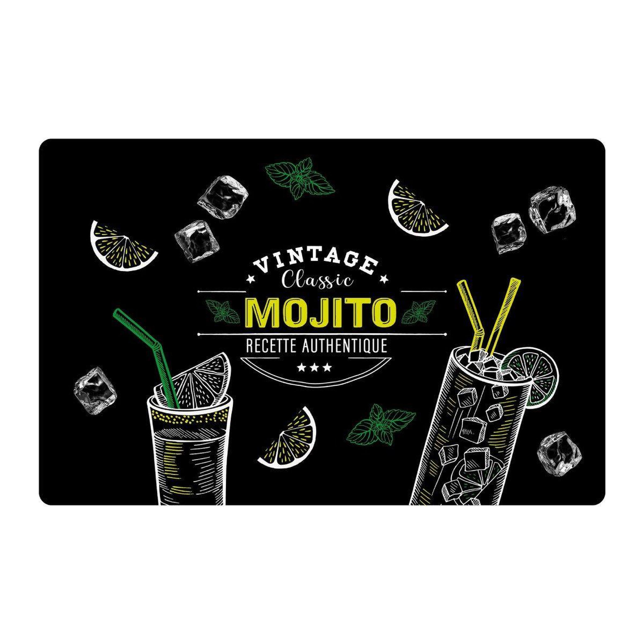 Douceur d'Intérieur Set de table  mojito  28x44cm noir