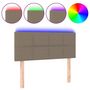 Voir la diapositive 2 : VIDAXL Tete de lit a LED Taupe 90x5x78/88 cm Tissu