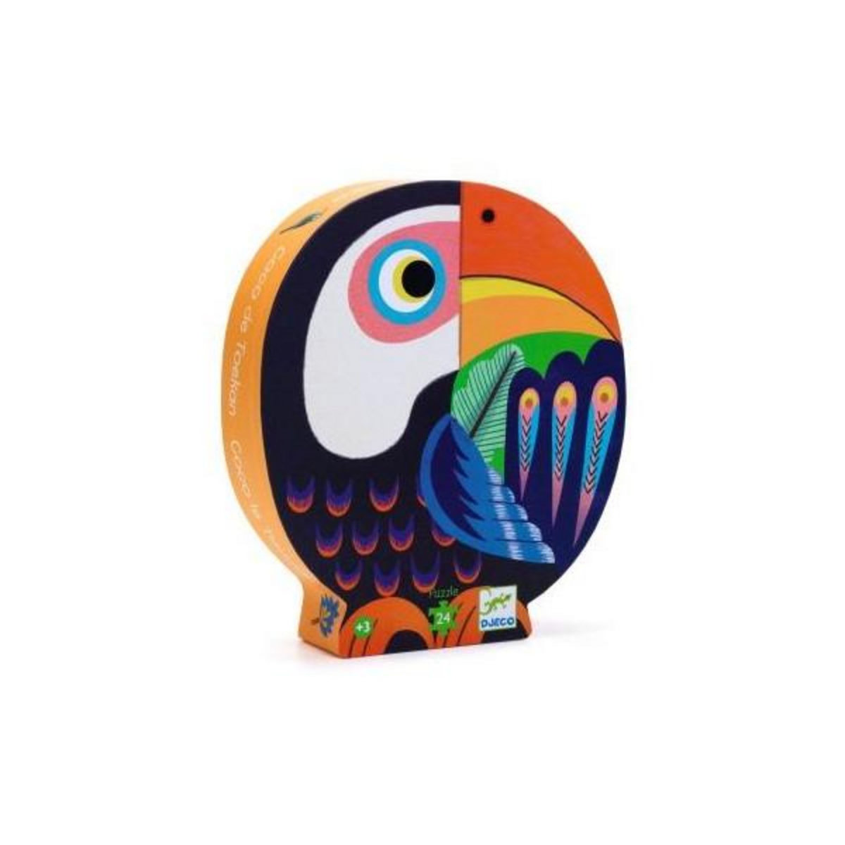 Djeco Puzzle silhouette Djeco Coco le Toucan 24 pièces Orange