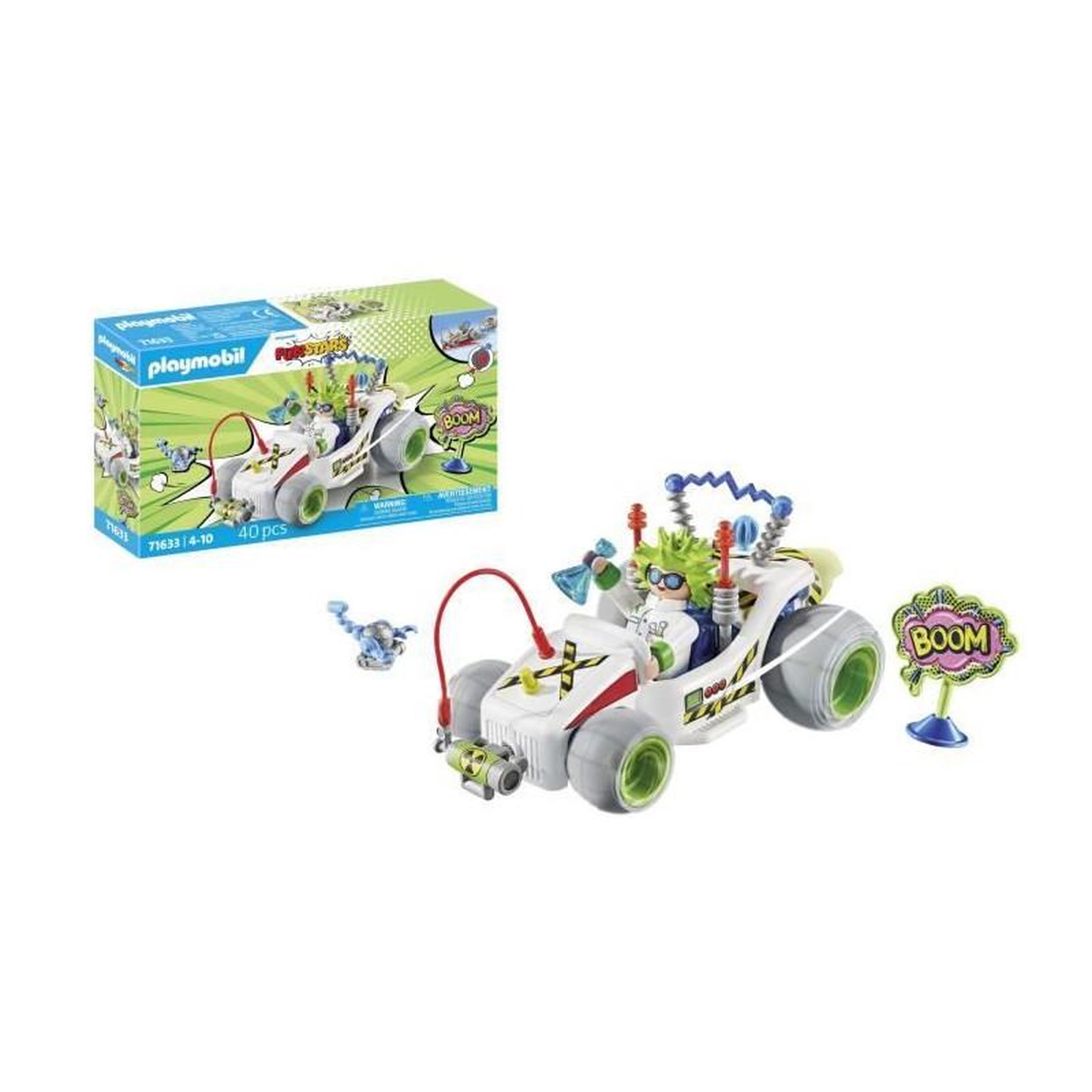 Voir la diapositive 4 : PLAYMOBIL PLAYMOBIL 71633 Chercheur et kart, Funstars, 40 pieces, des 4 ans