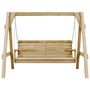 Voir la diapositive 2 : VIDAXL Balancelle de jardin bois de pin impregne 205x150x157 cm
