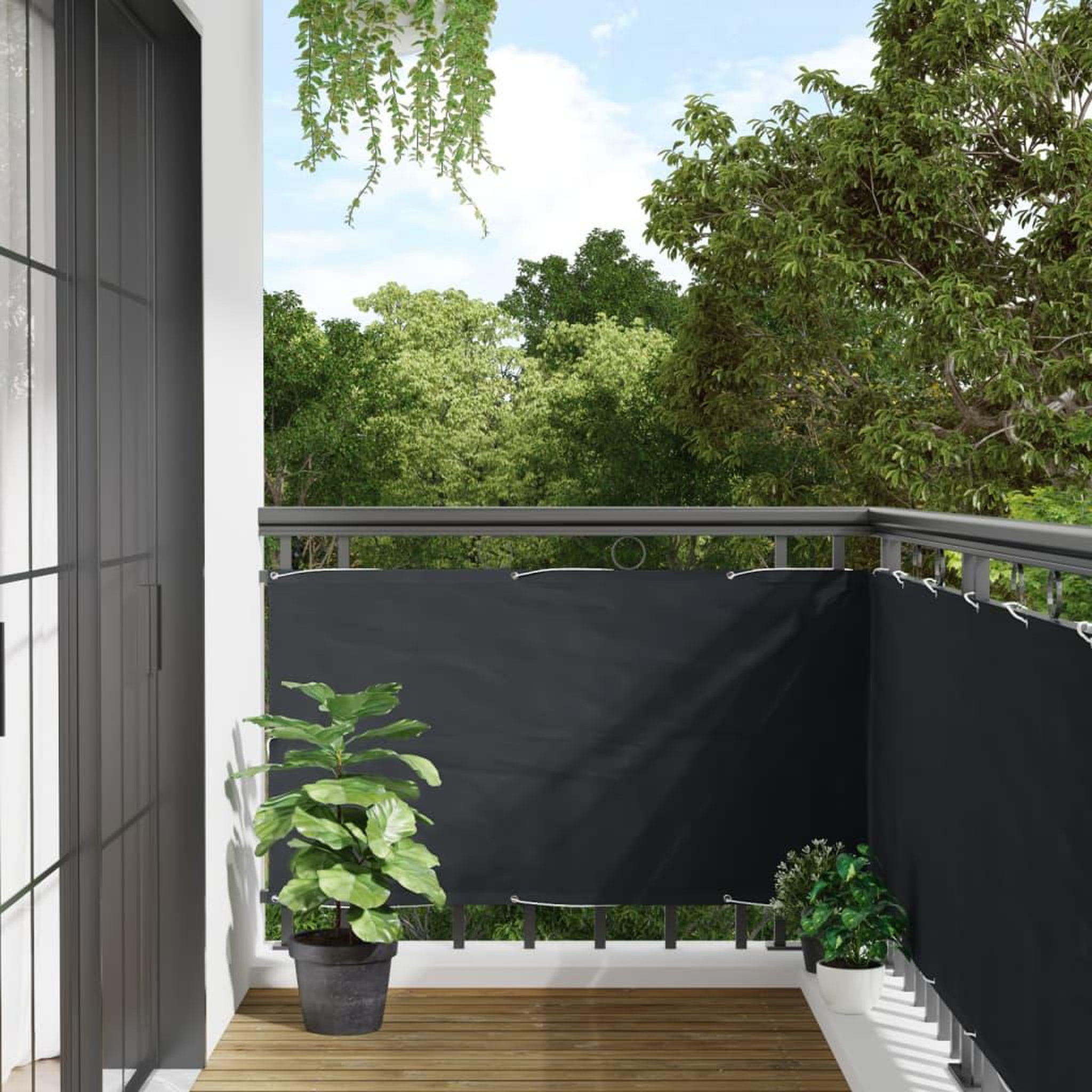 Voir la diapositive 1 : VIDAXL Ecran de balcon Anthracite 75x500 cm Tissu Oxford
