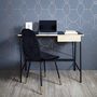 Voir la diapositive 2 : The Home Deco Factory Bureau industriel en bois et métal - L.100 x H.75 cm - Noir
