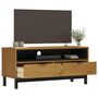 Voir la diapositive 3 : VIDAXL Meuble TV FLAM 110x40x50 cm bois massif de pin