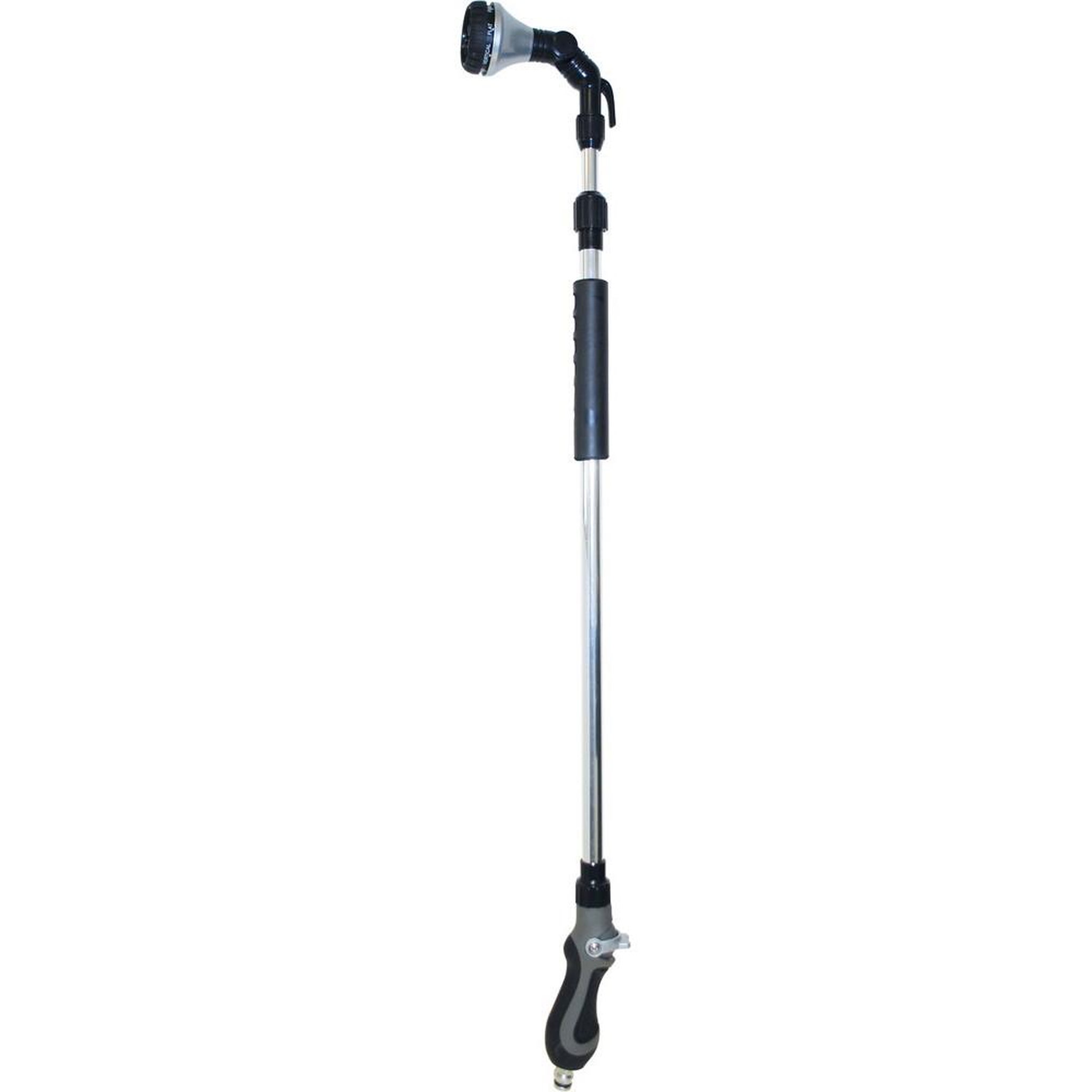 CENTRALE BRICO Canne télescopique rapide, grand modèle 90 à 150 cm, tête orientable, 8 types de jet