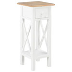 VIDAXL Table d'appoint Blanc 27 x 27 x 65,5 cm Bois