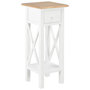 Voir la diapositive 1 : VIDAXL Table d'appoint Blanc 27 x 27 x 65,5 cm Bois