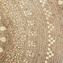 Voir la diapositive 4 : ATMOSPHERA Tapis en jute à motifs - D. 115 cm - Beige et Doré