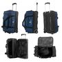 Voir la diapositive 3 : David Jones Sac de voyage cabine à roulettes 48L double compartiment 55cm