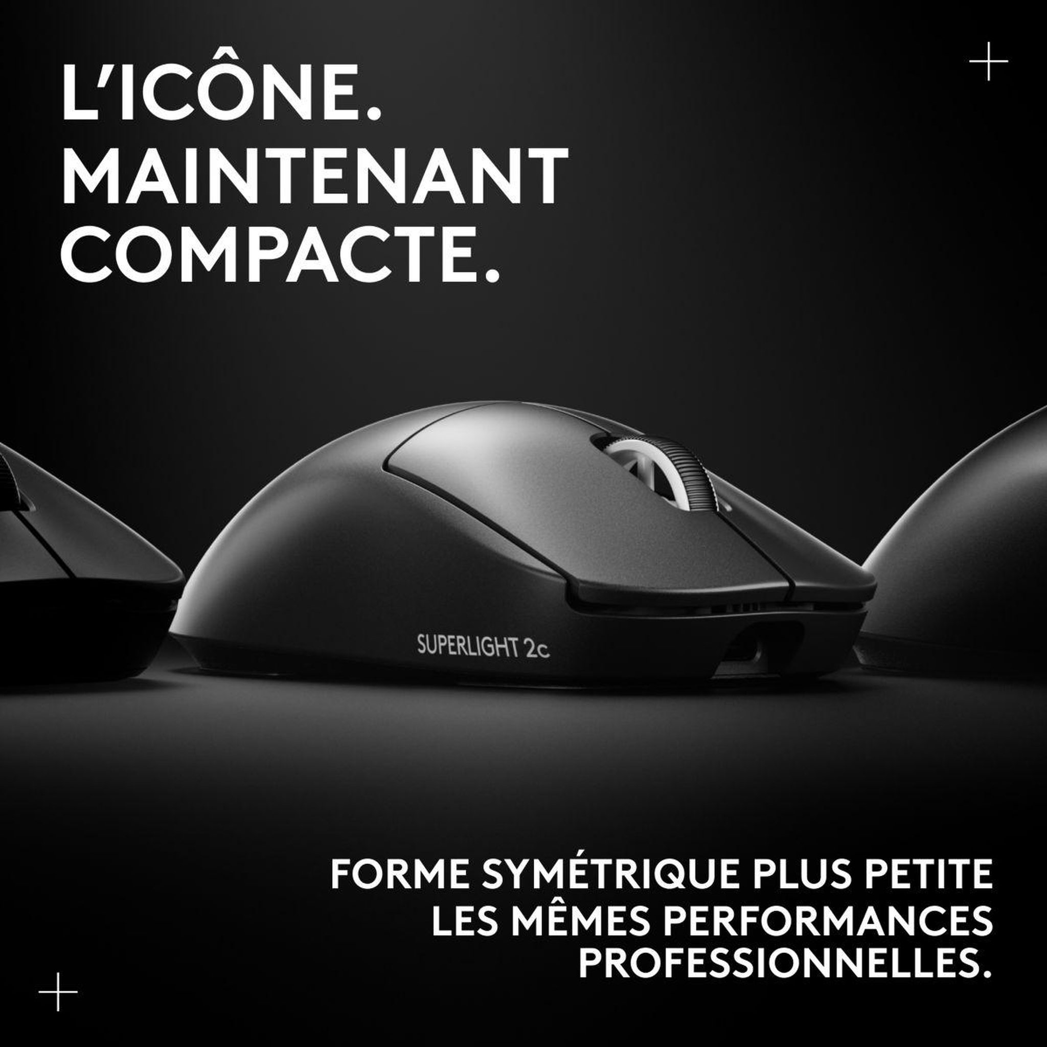 Voir la diapositive 2 : Logitech Souris gamer sans fil pro x superlight 2 compact noir