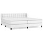 Voir la diapositive 2 : VIDAXL Sommier a lattes de lit avec matelas Blanc 200x200cm Similicuir