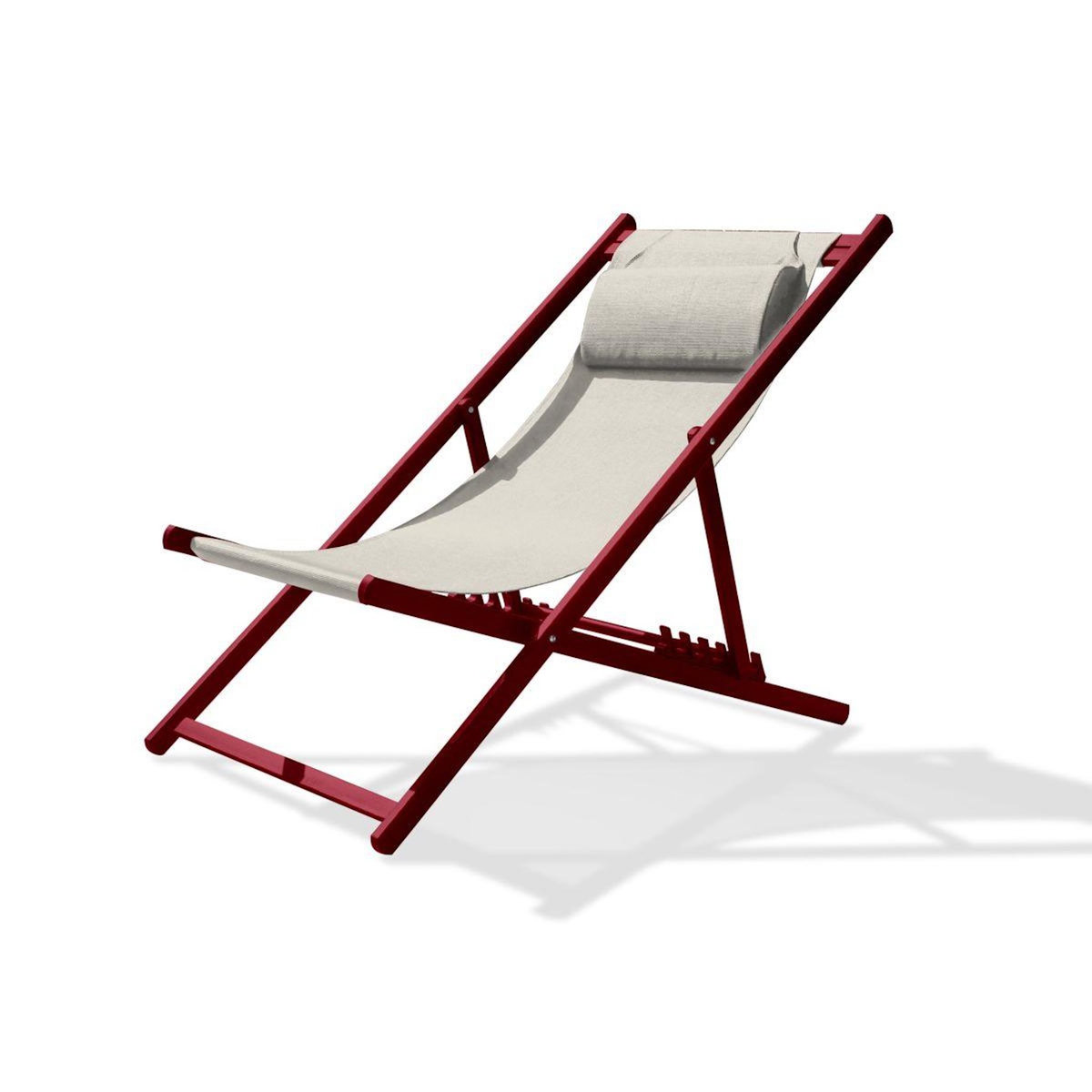 City Garden Chilienne de jardin - Aluminium et textilène - Rouge - JULIA