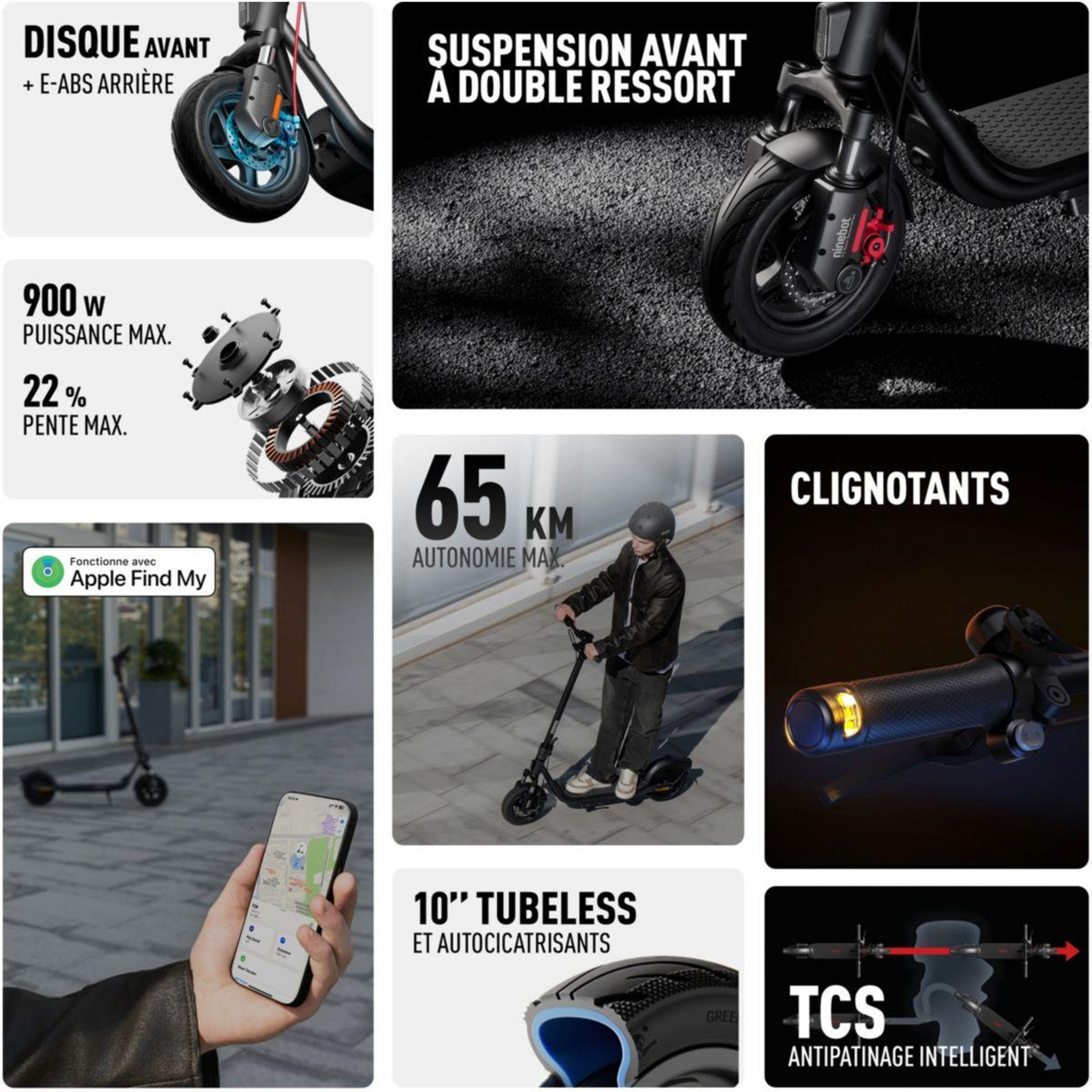 Voir la diapositive 2 : Segway Trottinette électrique f2 pro e ii