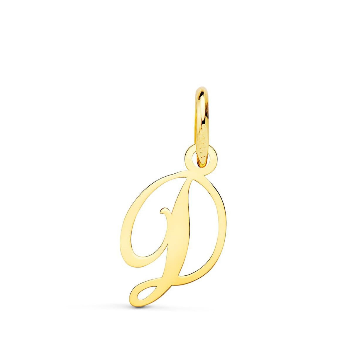 L'ATELIER D'AZUR Pendentif Lettre  D  Or 750 Jaune - Chaine Offerte