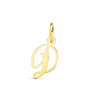Voir la diapositive 1 : L'ATELIER D'AZUR Pendentif Lettre  D  Or 750 Jaune - Chaine Offerte
